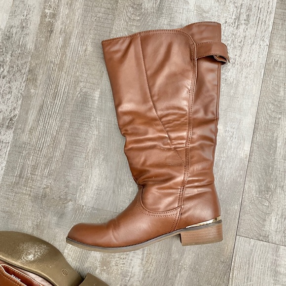 JustFab Raine wide calf riding boots faux leather - Picture 10 of 10